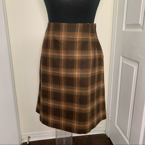 Jessica Sports Vintage Wool Blend Plaid Mini skirt Size large - Picture 6 of 13